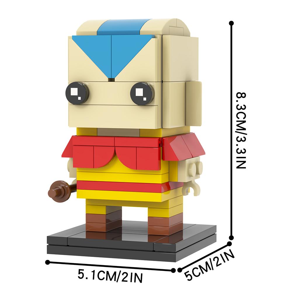 MOOXI Cartoon Avatar 97Pcs Bricks Aang BrickHeadsed Building Blocks Anime Kids Education Toys For Children Birthday Gift MOC7139