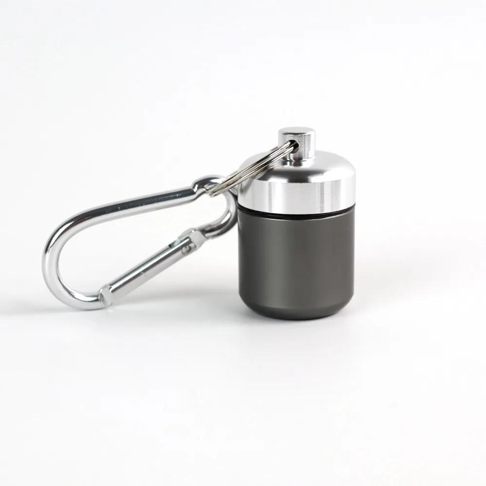 

New Hot Premuim Waterproof Portable Pill Case Storage Keychain Box Container Bottle for Medicine Keyring FishOlis EarPlug Travel