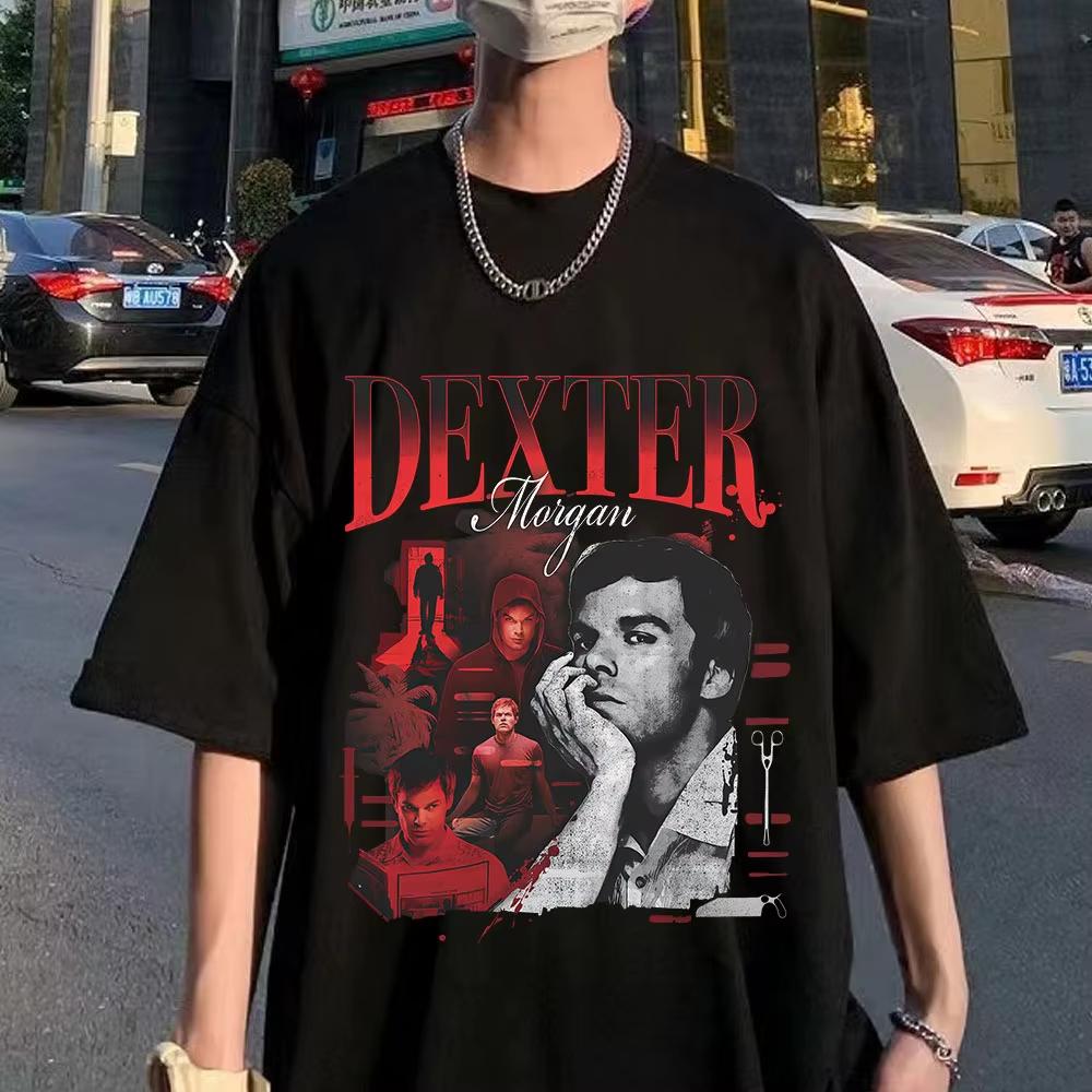 

Tv Series Dexter Morgan Graphic T-shirts Men s Women Clothing Casual Cotton Oversized Short Sleeve T Shirts Harajuku S