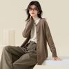 Thick Up! Yak Wool+rabbit Fur Round Neck Solid Color Knitted Women's Autumn and Winter Mid To Long Versatile Wool Sweater