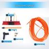 Portable Telescopic Solar Panel Cleaning Brush with Water Flow