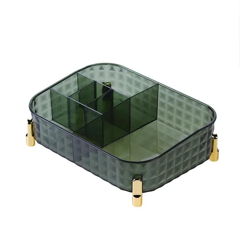 Rectangular Desktop Cosmetic Storage Drawer Stackable Storage Box Acrylic Rack Sundries Snack Makeup Storage Basket Organizer
