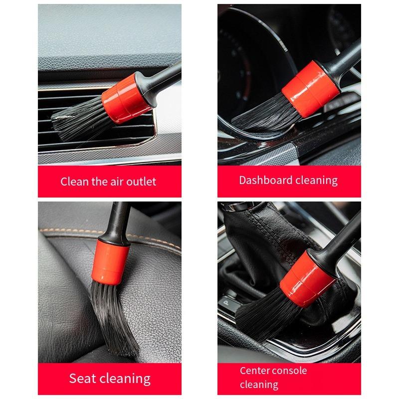5Pcs Car Detail Brush, Car Wash Maintenance Gap Brush Car Air Conditioner Trend Brush Multi-functional Cleaning Brush