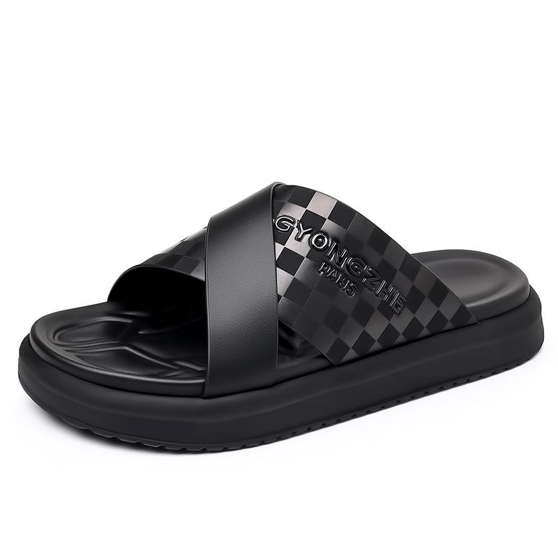 Fashion Street Style Men Slippers Outdoor Sandals Comfy Beach Flatws Soft Slides Summer Casual Shoes Quick Dry Male Half Drag Flip Flops