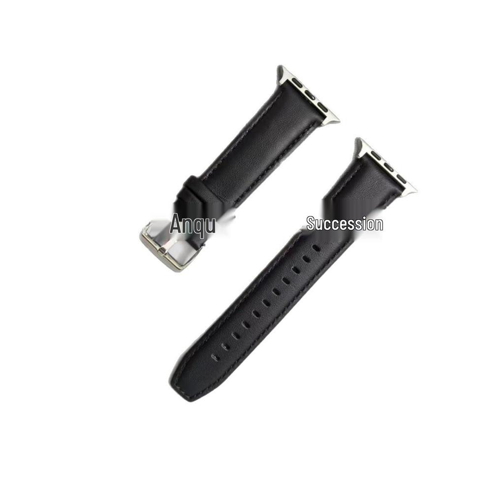 Apple Watch Genuine Cowhide Leather Strap - Compatible with Series 3-8/SE