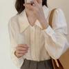 New Arrivals Open Run Pintuck Blouse With Shoulder Shirring For Interviews And