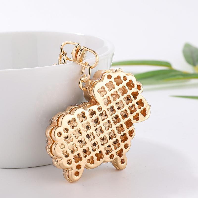 Zodiac Goat Rhinestone Keychain Shiny Bling Rhinestone 1Pcs Alloy Key Ring for Graduation Gift Backpack Pendant