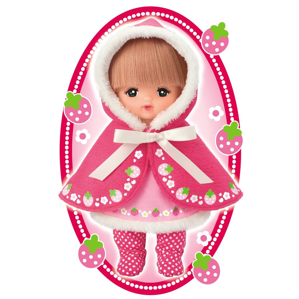 Set Erdbeer-Poncho Mel-chan Anziehpuppe