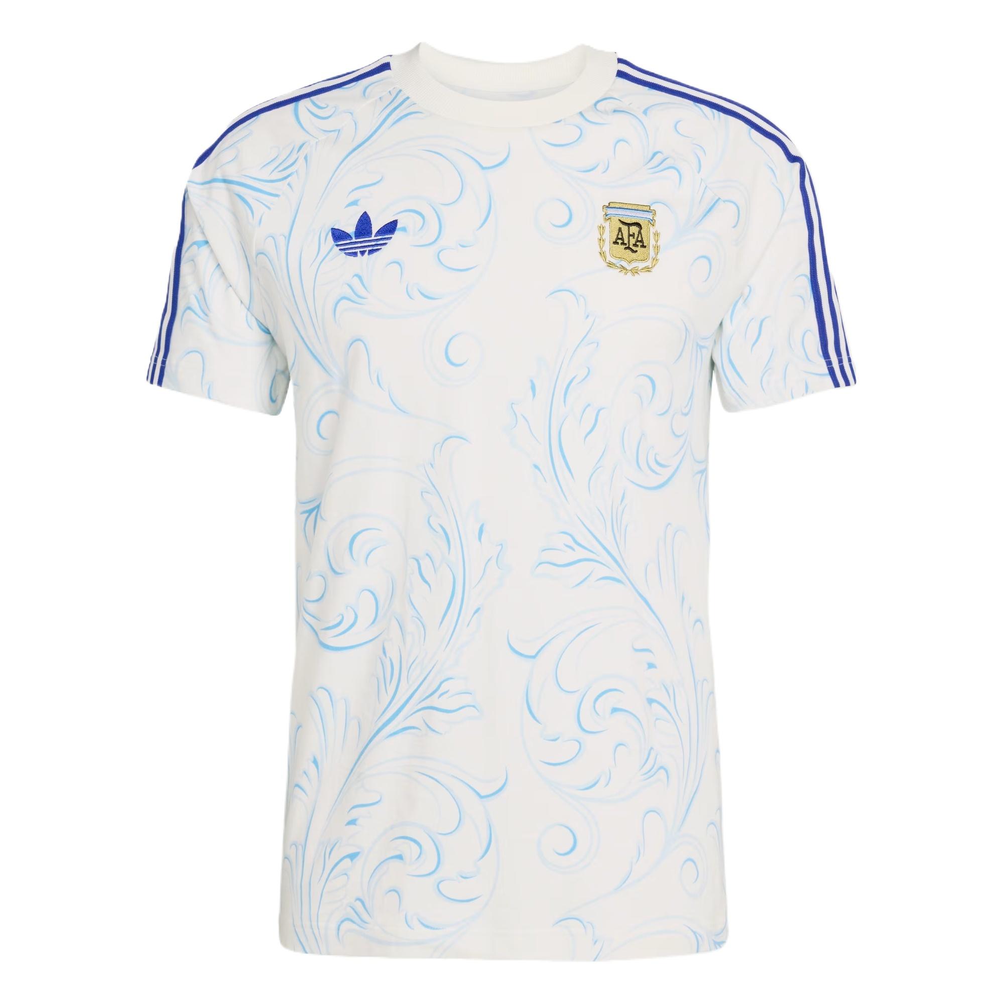 adidas Argentina 2026 All Over Print T-Shirt Asia Sizing Off White Men s KF0323 S