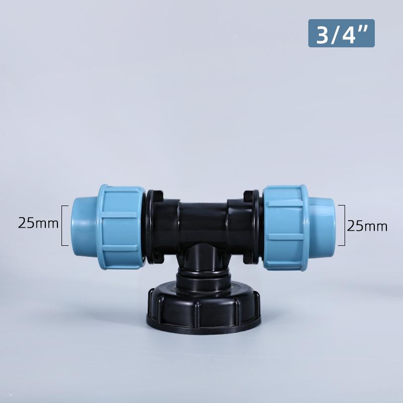 1PCS IBC Tank Adapter 1'' 1/2'' 3/4'' Coarse Thread Water Fittings Elbow Straight Outlet Hose Home Garden Tee Connector Plastic