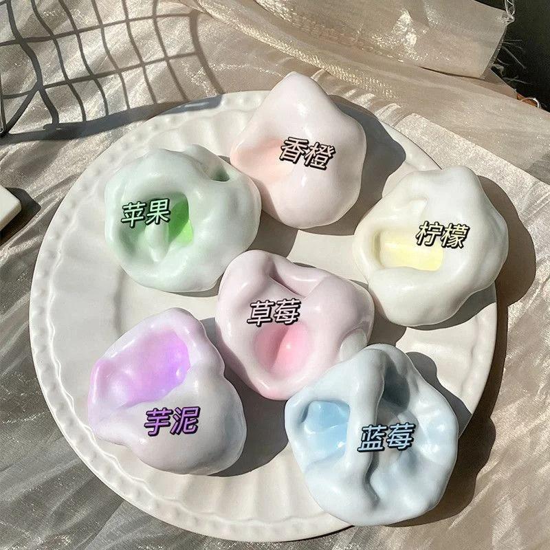 Texture Squishies Palline Antistress con Pompa ad Aria Modellabile Sfera Glutinosa a Vuoto per Sollievo dallo Stress Giocattoli Fidget da Spremere Gadget per Feste