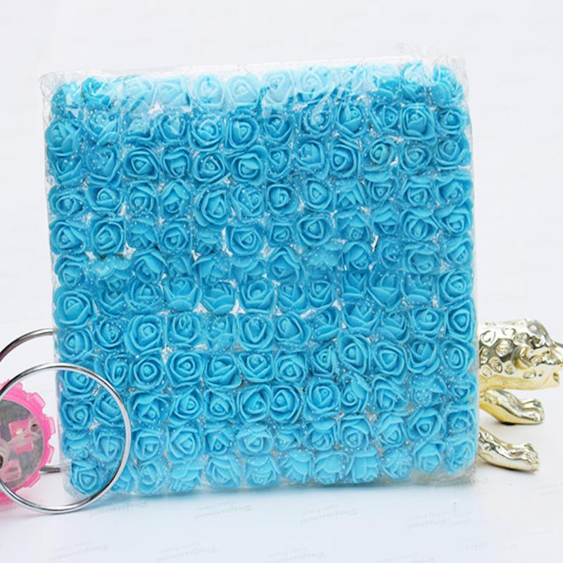 

Mini Fake Rose Flower Heads 144pcs Mini Artificial Roses DIY Wedding Flowers Accessories Make Bridal Hair Clips Headbands Dress синий