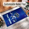 Personalized Crystal Velvet Carpet Custom Name Text,Astro Bot Anti Slip Area Rug For Home Decoration
