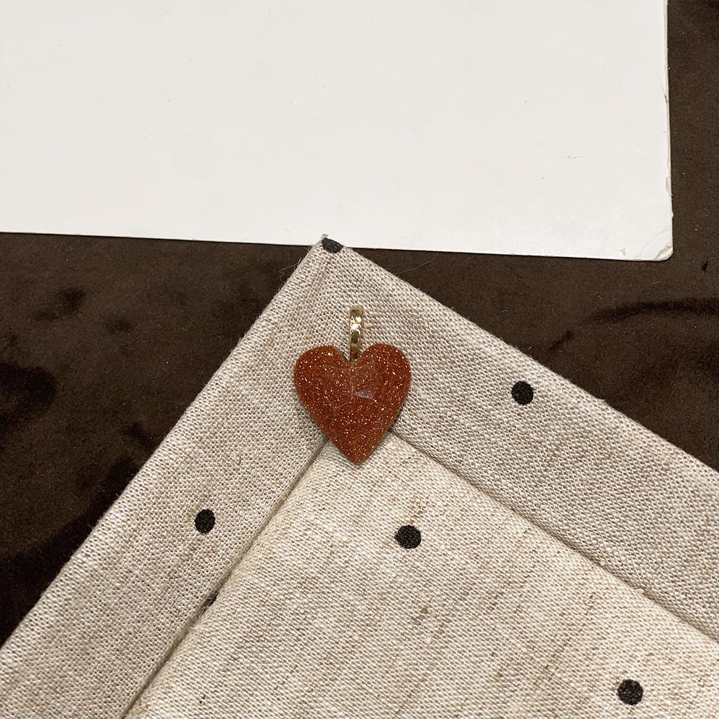 1Pc Natural Stone Faceted Heart Pendant Golden Plated Rhinestone Bail Gem Charm for DIY Necklace Jewelry Making Supplies