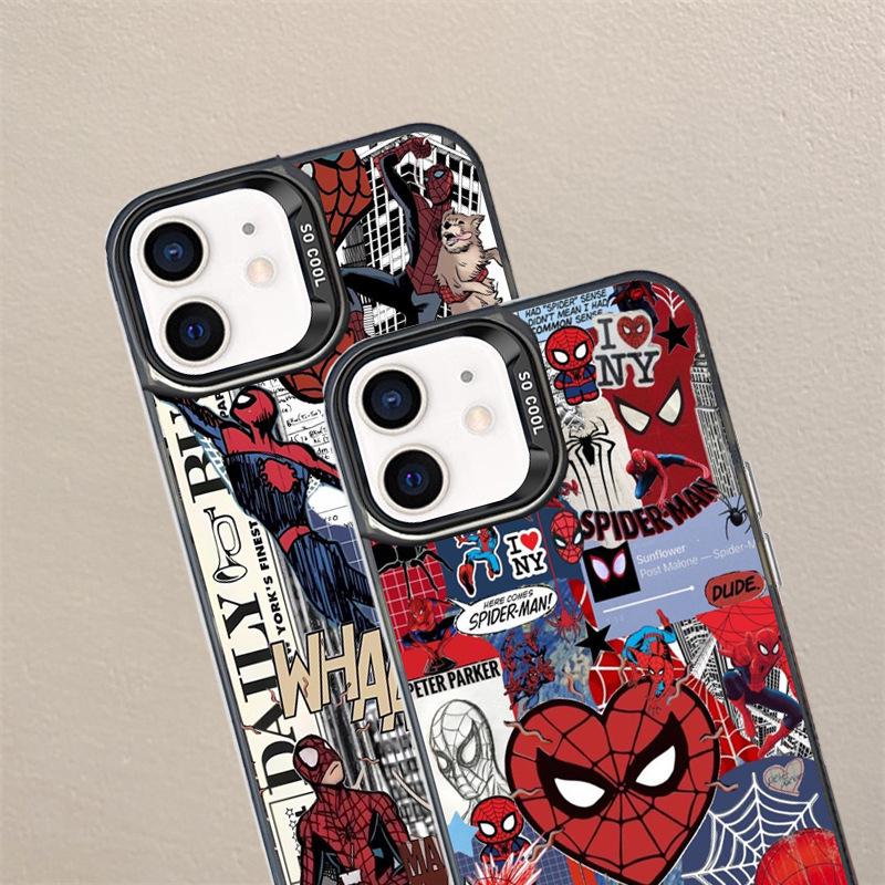 New Anime Spider-Man iPhone 17 Pro Max Case - Silver IMD, Trendy 16 Design, Protective