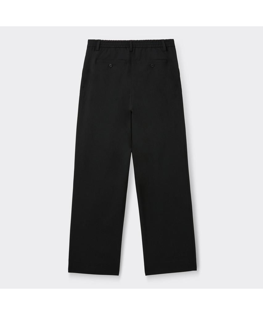 Keoseuuteommellou Black Loose Fit Textured Pants Cwpam26321Bkx