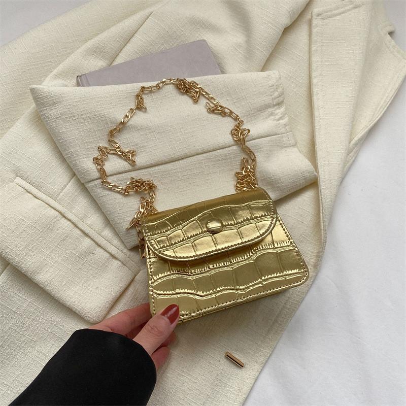 Trendy Chain Shoulder Bag For Women 2023 Summer Fashionable Small Pu Bag Stylish And Simple Crossbody