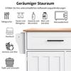 129X46(71)x91.5 Cm Dining Cart/sideboard, Worktop with Solid Wood Grain + White Cabinet/foldable/storage Door Design/wheels/solid Wood Feet Switchable