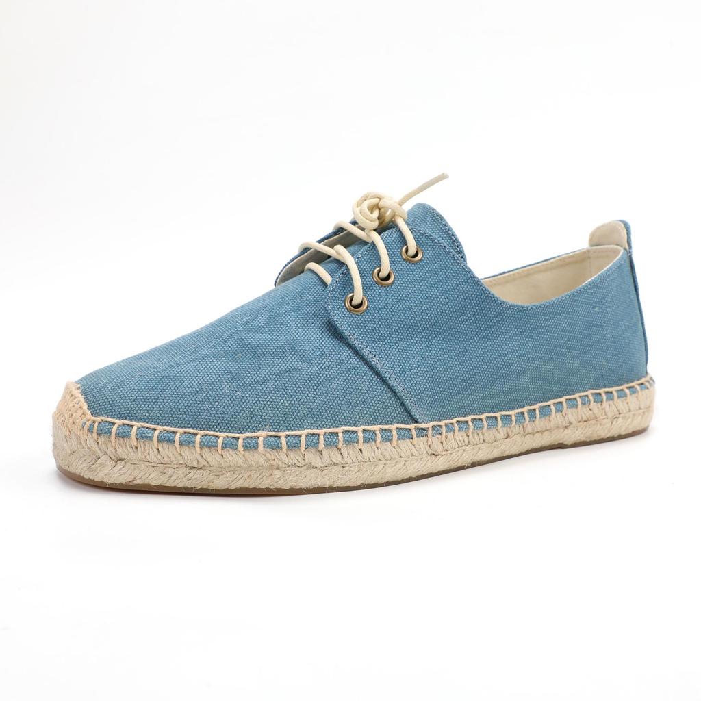 2026 Spring Men's Breathable Casual Lace-up Canvas Shoes - Trendy & Versatile