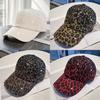 Leopard Print Baseball Cap With Rhinestones For Summer Street Style Fans