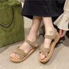 Fashion Flat Bottom Casual Roman Sandals Women Summer New Soft Sole Open Toe Slip on Ladies Flats Shoes Comfortable Footwear Sandalias