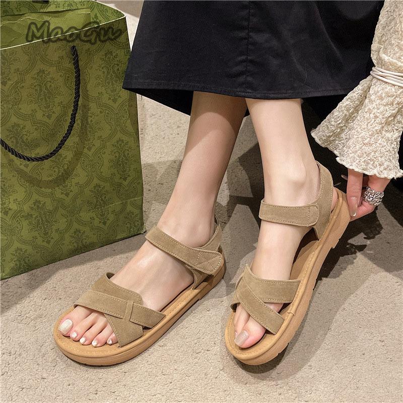 Fashion Flat Bottom Casual Roman Sandals Women Summer New Soft Sole Open Toe Slip on Ladies Flats Shoes Comfortable Footwear Sandalias