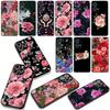 Red Rose Flower Pink Cover Phone Case for Samsung Galaxy S25 S23 S22 S24 FE Ultra Plus A56 A05 A06 A15 A16 A57 S7 Edge
