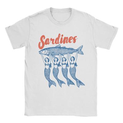 Men Sardine Mermaid Sardine T Shirt  Cotton Clothes Novelty Short Sleeve Crewneck Tee Shirt Plus Size T-Shirts