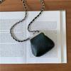 Lipstick clip mini bag, metal buckle chain bag, women's niche high-end messenger diamond bag
