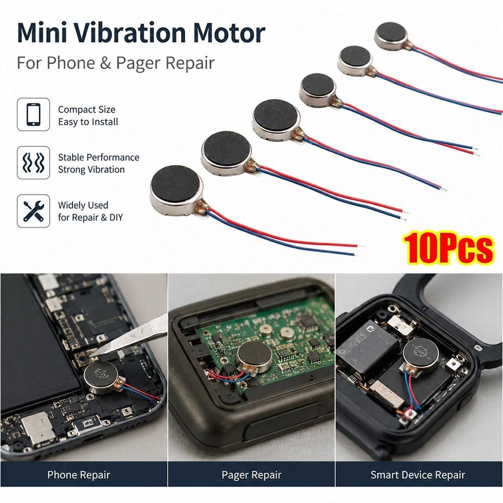 10Pcs DC 3V 3-5V Micro Vibration Motor 1027 1030 1034 1234 Coin Button Motor  for Electronic Toy DIY