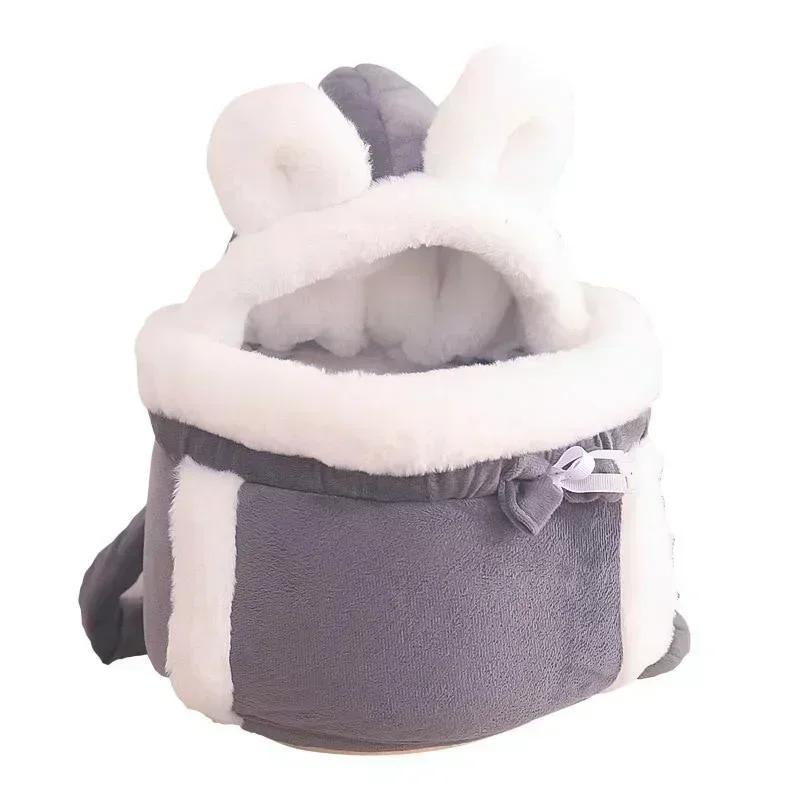 Outdoor Travel Cat Chihuahua Puppy Dog Carrier Bacpack Winter Warm Plush Pets Carrying Bag for Small Dog Cat 6/12kg Load-bearing