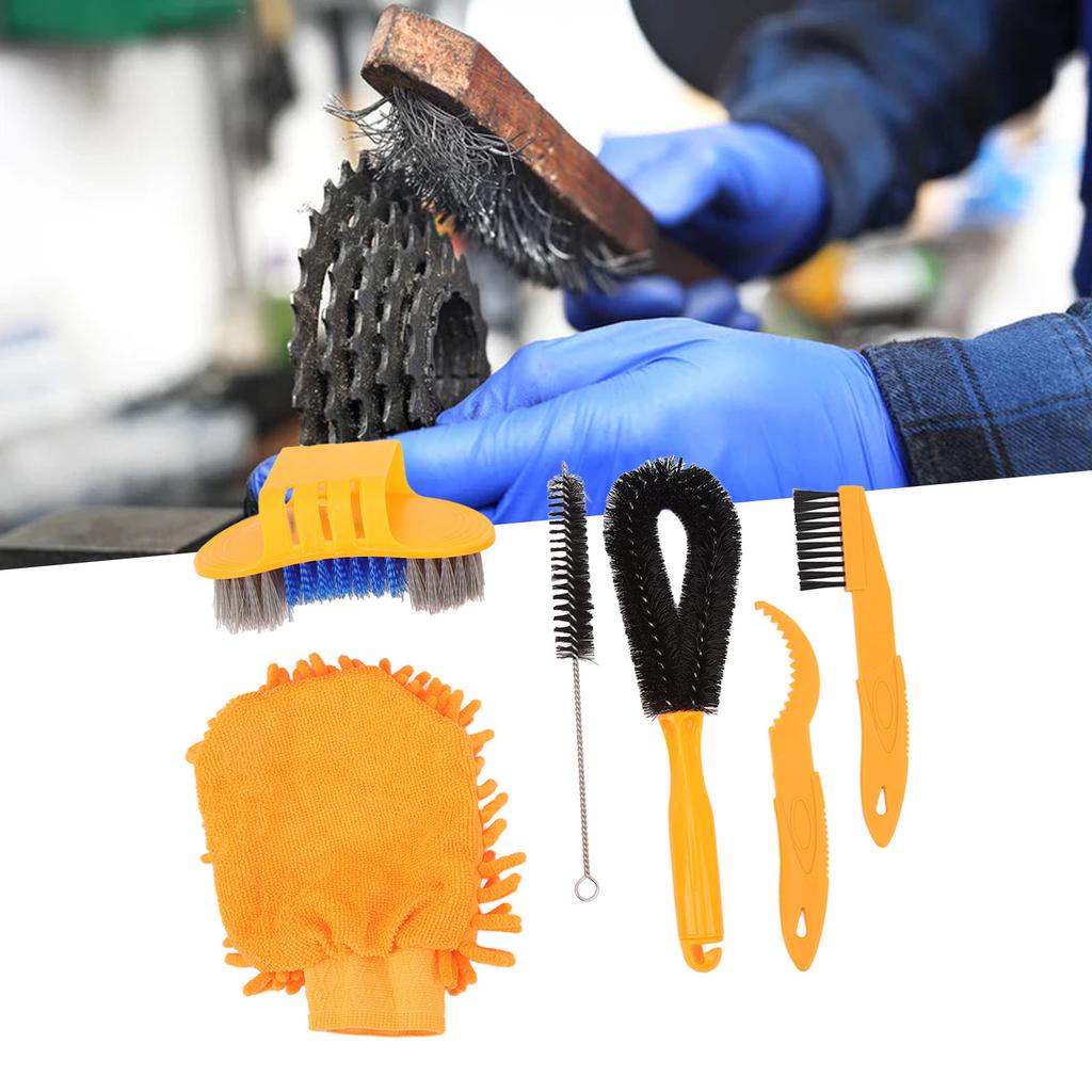Bike Cleaning Tools Set Nylon Bike Chain Sprocket Corner Brush Kit for Mountain Road Bike Maintenance