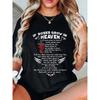 Plus Size "If Roses Grow In Heaven" Memorial Mom Tee Angel Wings & Roses Print