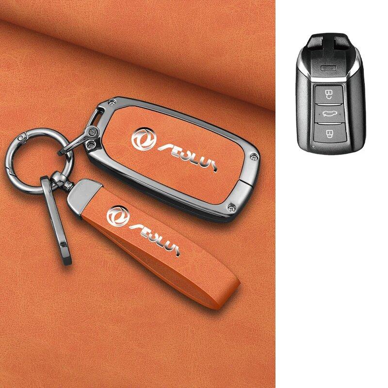 Car Key Case For Dongfeng Fengguang Dfm 580 Fengshen Ax7 Yixuan Max Key Case New Zinc Alloy Leather Car Key Fob Protective Case