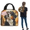 Bernese Mountain Dog In Autumn Insulated Lunch Bag for Women Kids Portable Food Boxes Thermal Lunch Box Tote