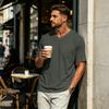 Men's V-Neck T-Shirt - Casual Short Sleeve Lightweight Breathable Tee for Summer