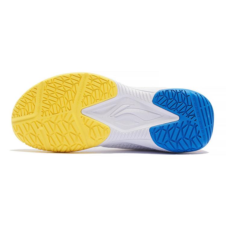 New LiNing Slip Resistant Shock Absorbers With Abrasion Resistant Properties Low Top Kids' Training Shoes White Blue AYTT014-6