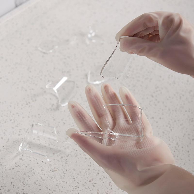 Luvas de borracha nitrílica para lavar louça enviadas aleatoriamente: luvas de limpeza de cozinha duráveis, antiderrapantes e espessadas.