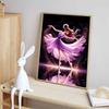 Disney Diamond Painting Purple Dreamy Ballerina Healing Illustration, 5D Diamond Painting Art Embroidery Cross Stitch Room Decoration