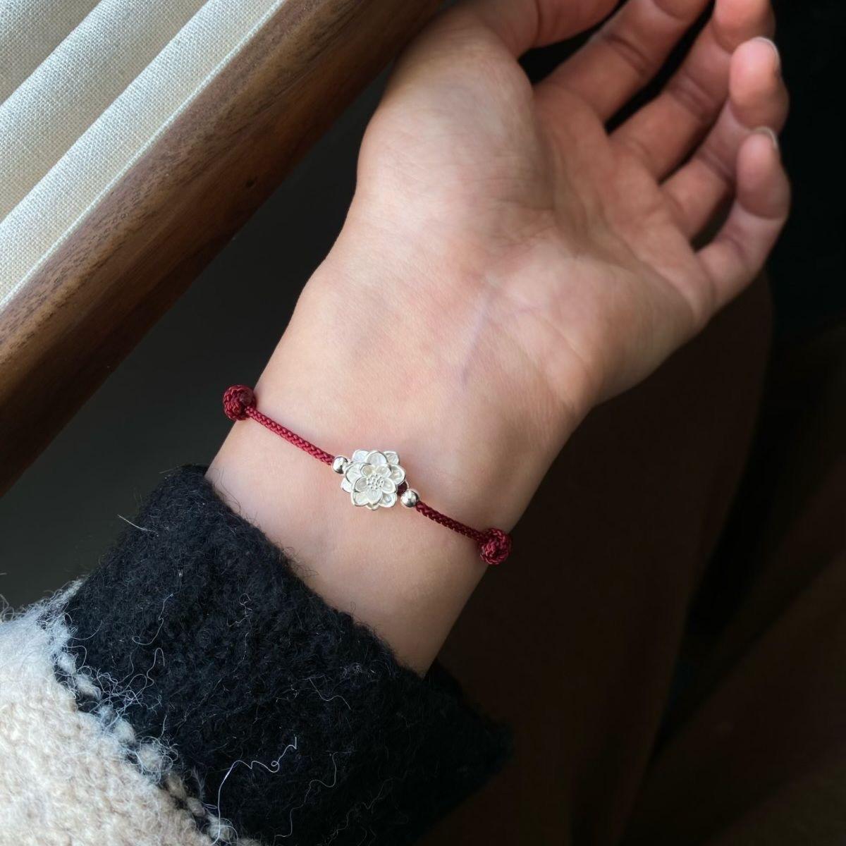 

Браслет из лотоса, плетеный браслет, украшение для девушки