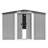 VidaXL Abri de jardin 257x298x178 cm Métal Gris 143341