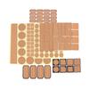 3-96Pcs Oak Wooden Labels Stickers Craft Essential Bottle Self-Adhesive Stickers