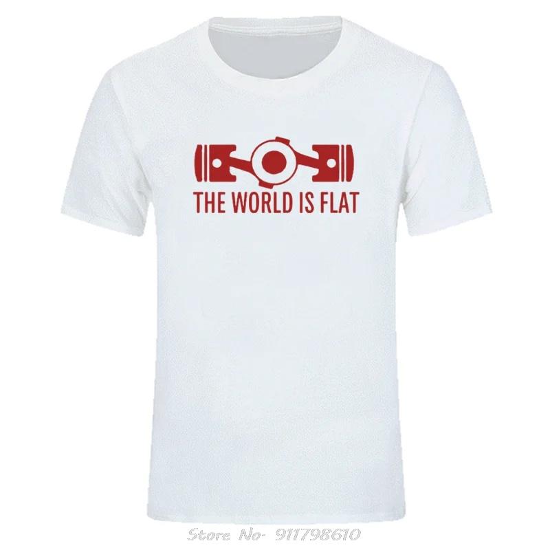 New Summer The World Is Flat Engine T Shirt Short Sleeve Custom T-shirt Style Men O-neck Cotton TShirt Fashion Streetwear Tees