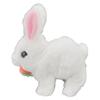 Realistic Bunny Toy Plush Interactive Easter Electronic Hopping Bunny Toy with Sound Wiggle Ears for Birthday Gift White