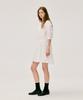 Depound Jacquard Shirred Dress [White]