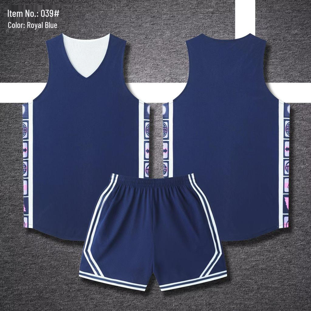 Conjunto de Uniforme de Baloncesto Reversible de Doble Capa - Malla de Secado Rápido para Hombres, Mujeres y Niños