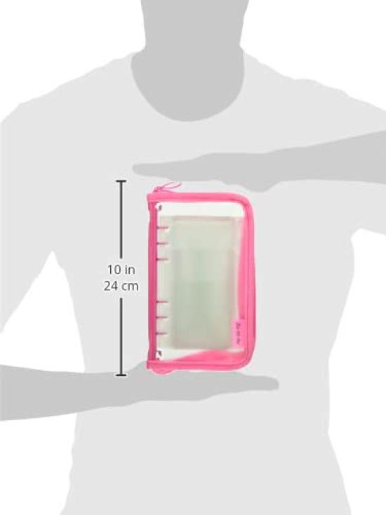 Sunstar Stationery Pencil Case Binder Type Clear X Pink S1425609 Ba-in-me
