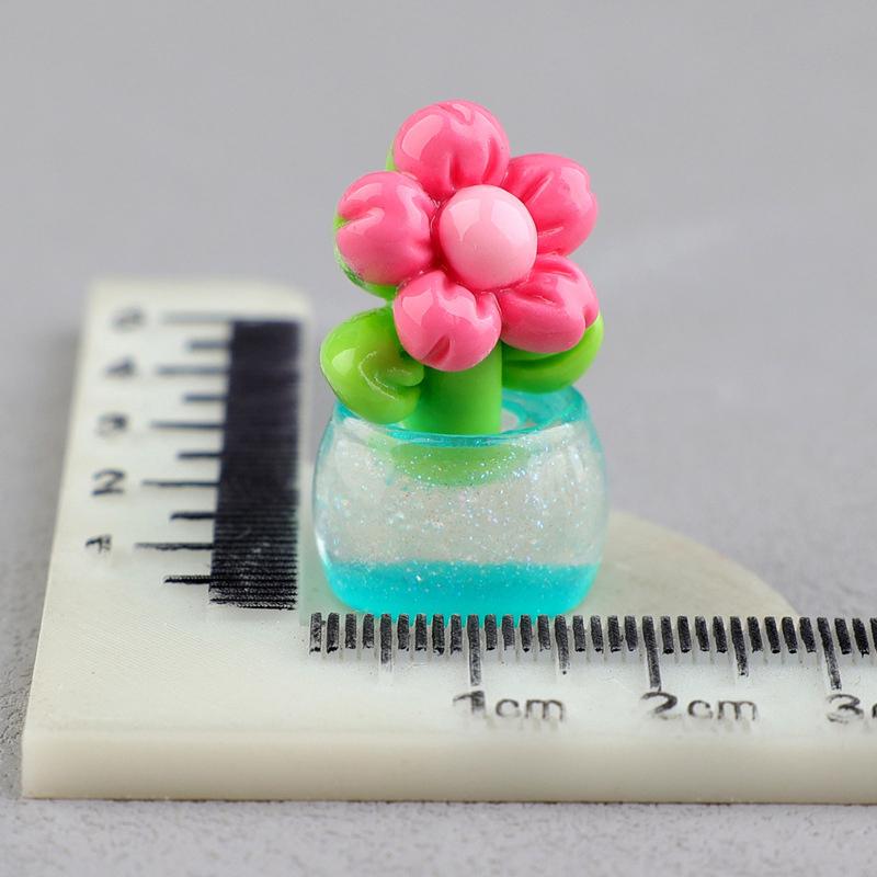 1Pc Uminous Flower Potted Plants Ornament Micro Garden Landscape Decoration Diy Resin Glow Toy Home Living Room Bedroom Decor