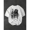 European sizes Men's Crew Neck T-Shirt, Vintage Short Sleeve