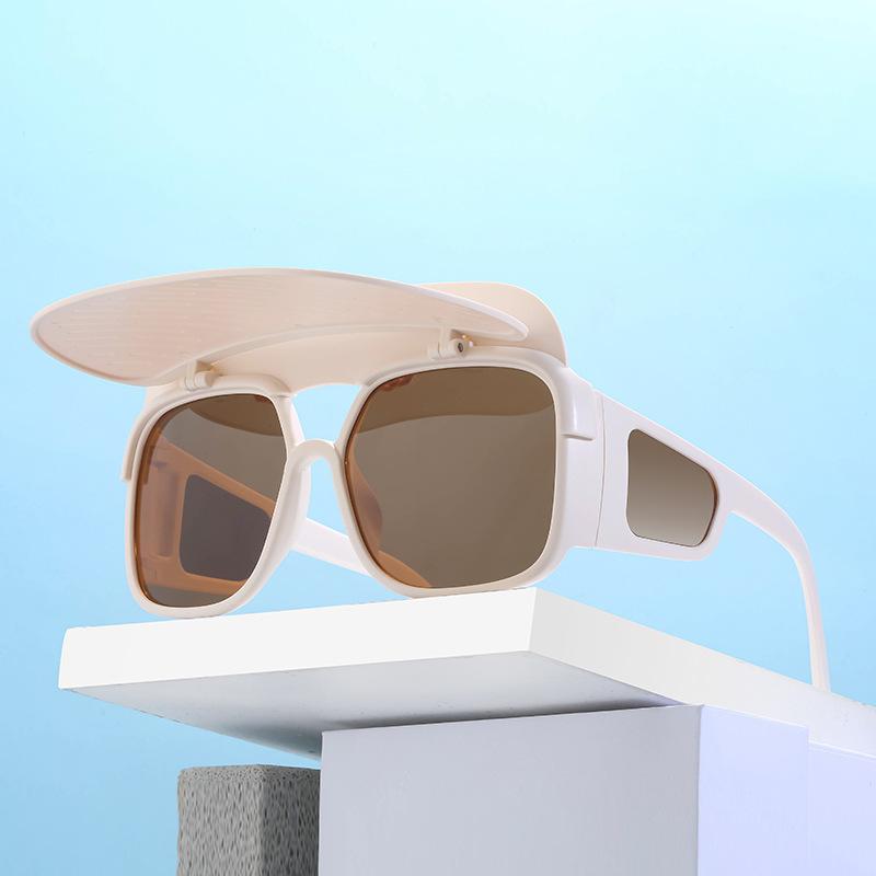 Bai Fen Bai Electronic 3C Men's Polarized Sunglasses Summer Outdoor Camping Creative Anti Sunburn Sun Glasses With Sun Visor Wo Sunscreen Glasses Uv400